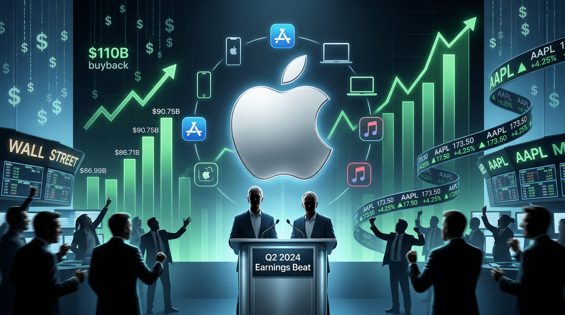 Apple Q2 Earnings Beat Expectations with $90.75B Revenue