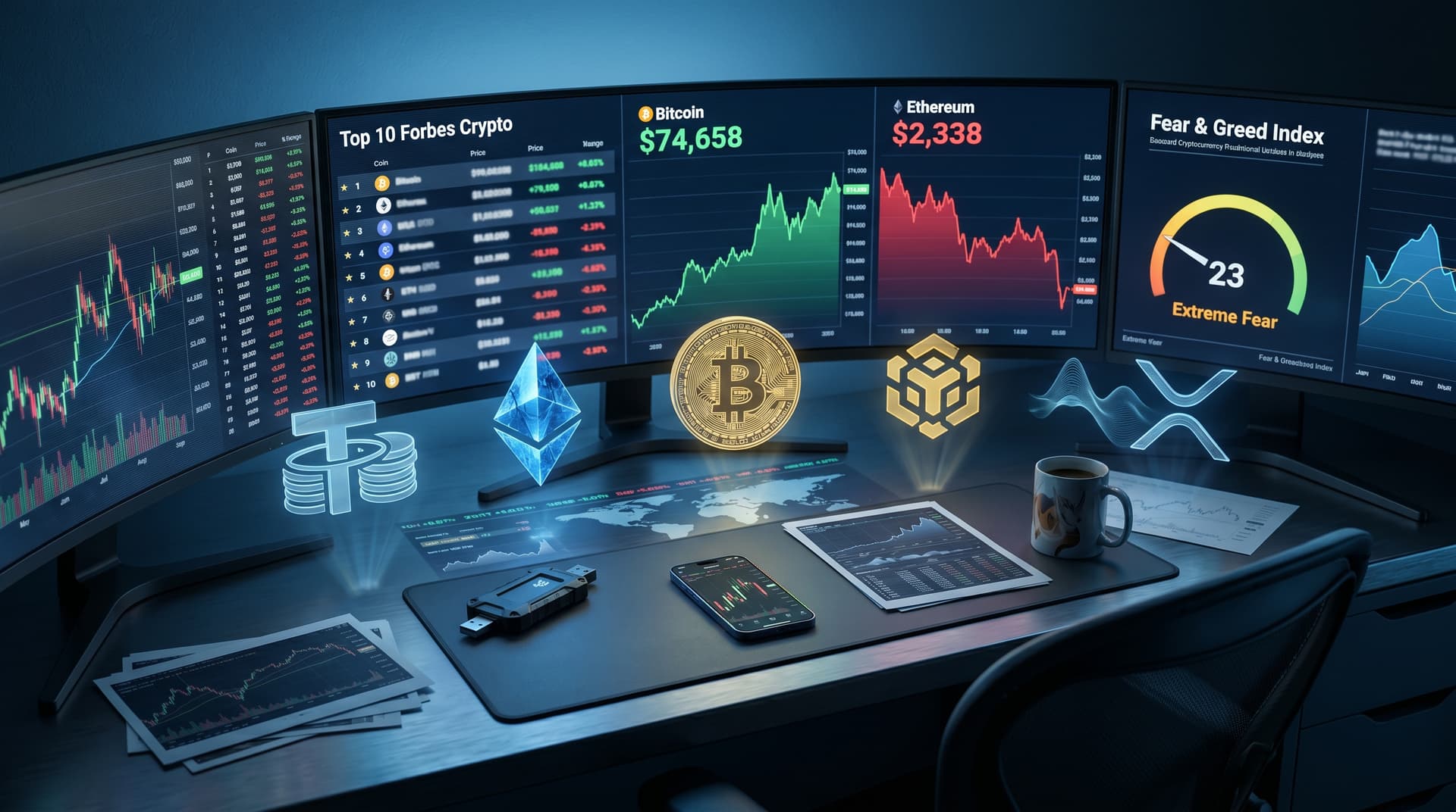 Forbes Top 10 Cryptocurrencies April 14, 2026: Bitcoin Leads at $74,658