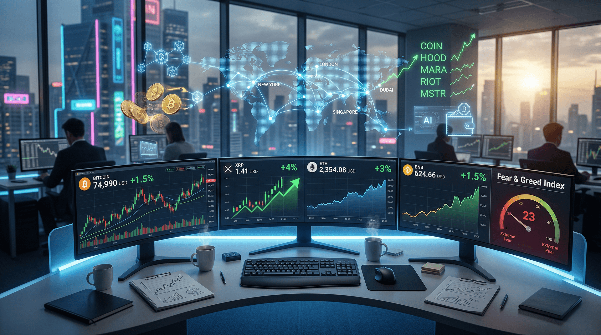 5 Promising Cryptocurrency Stocks as Bitcoin Hits $74,990