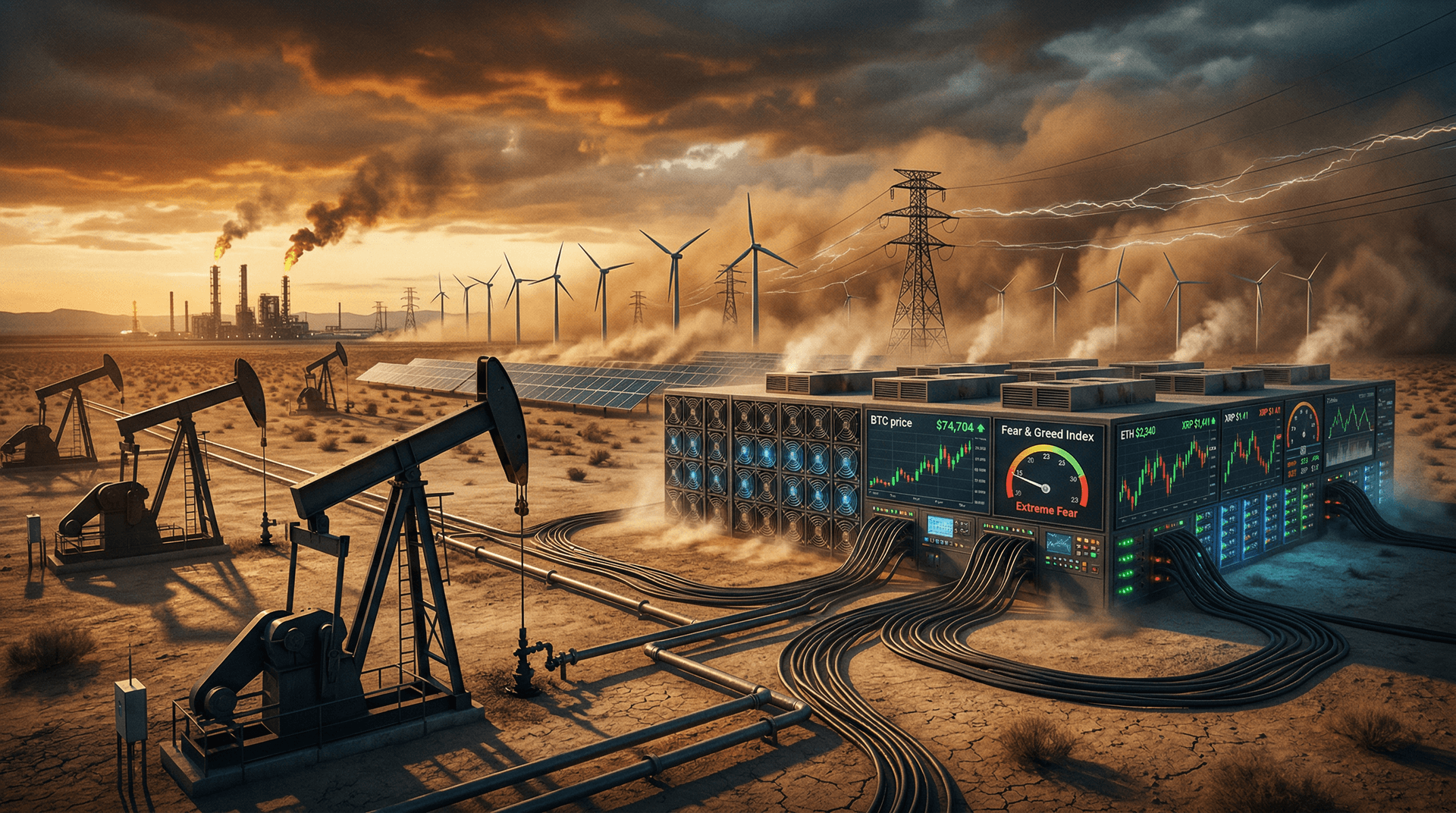 Oil Surge Crypto Mining: Costs Spike as Bitcoin Hits $74,704 High