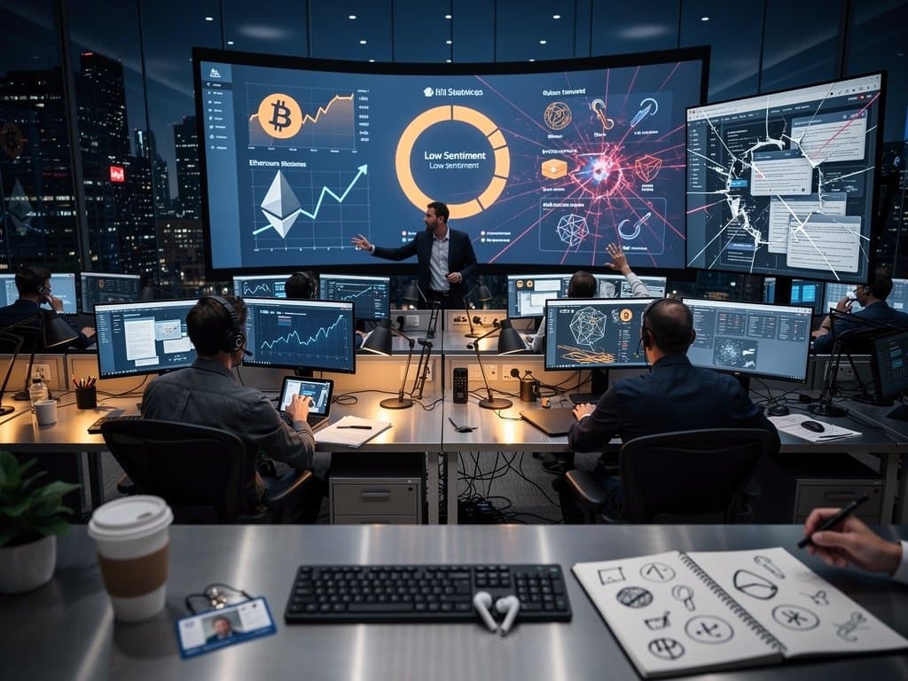 Digital leak of emails from Notion public pages with falling BTC charts and fintech security icons